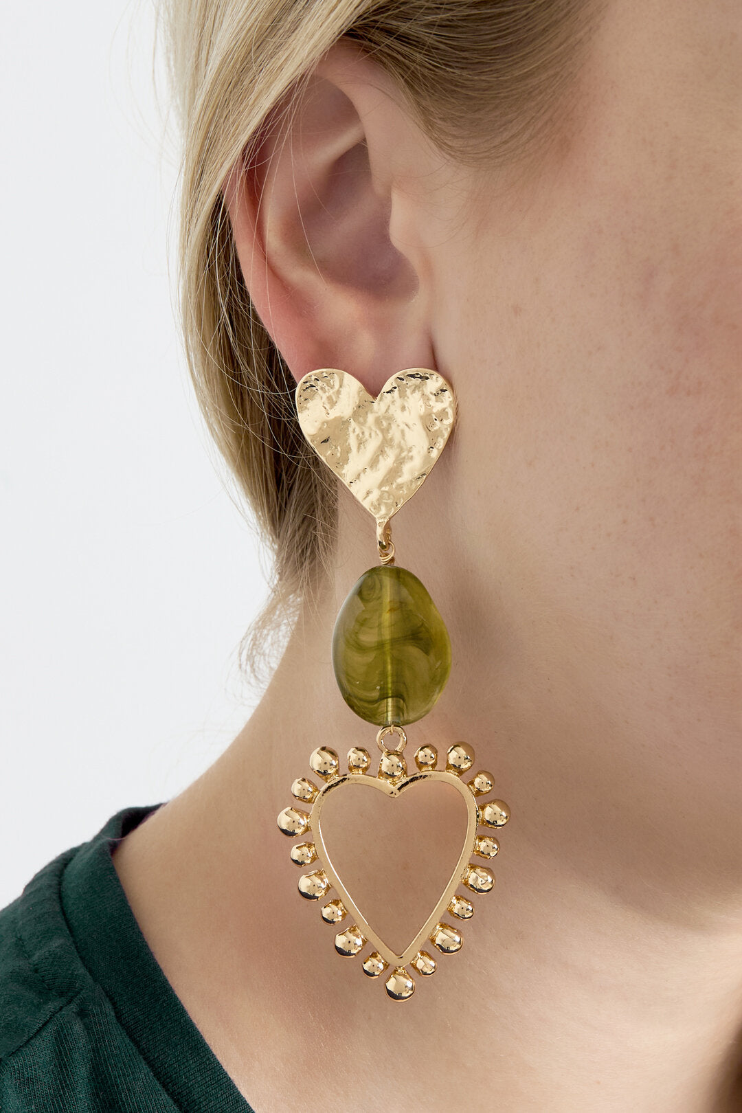 Chic Heart Dangle Earrings for Fall