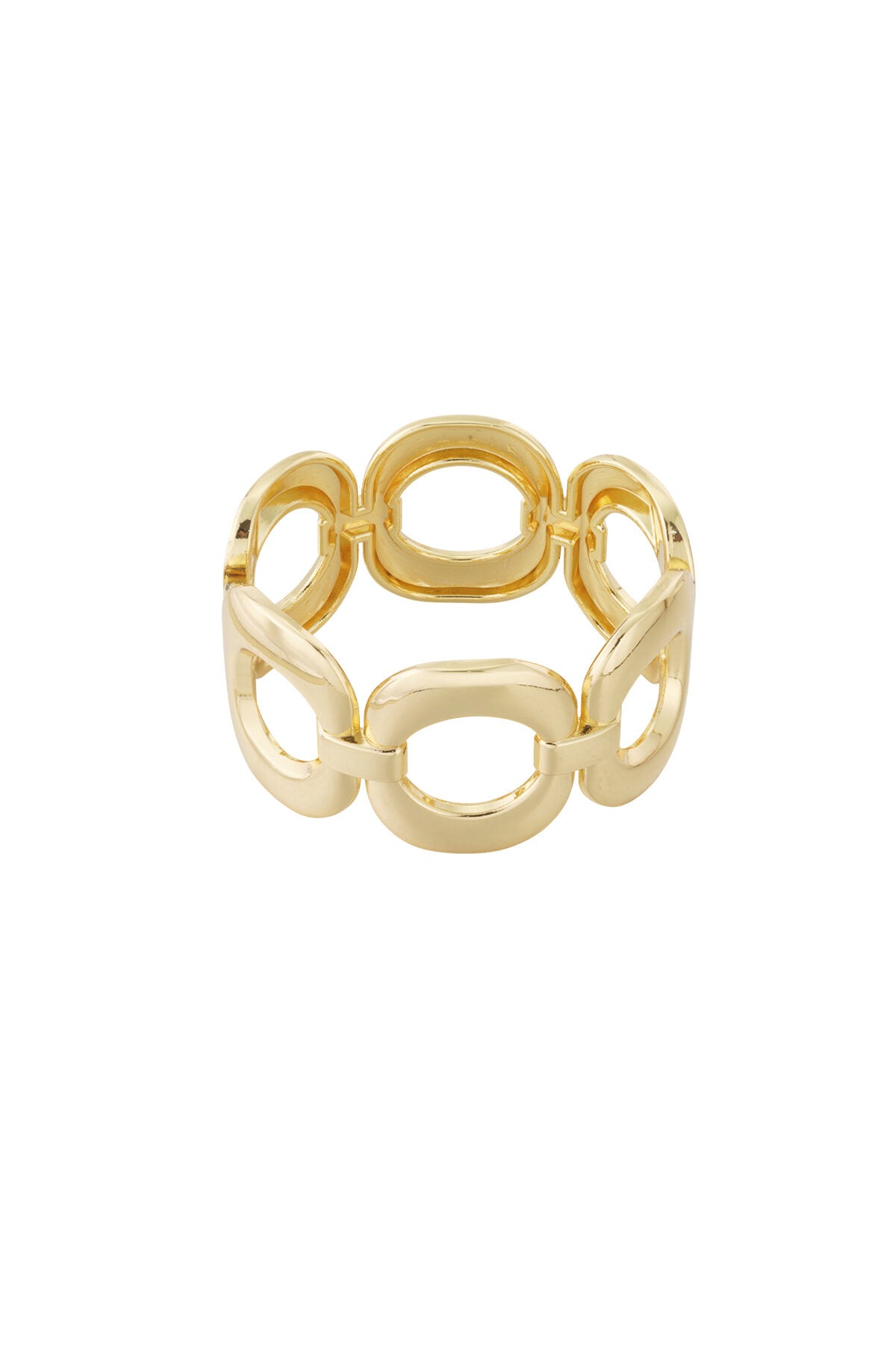 Elegant Gold Tone Irregular Bangle for Everyday Style