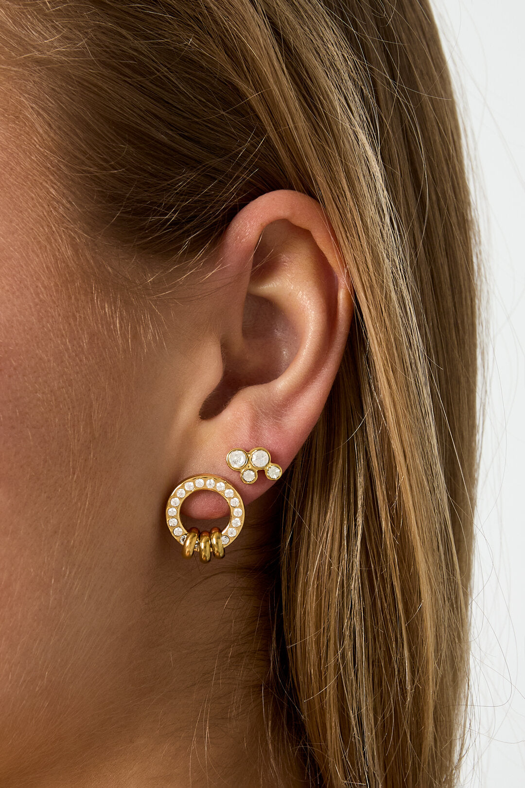 Elegant Mini Rhinestone Stud Earrings