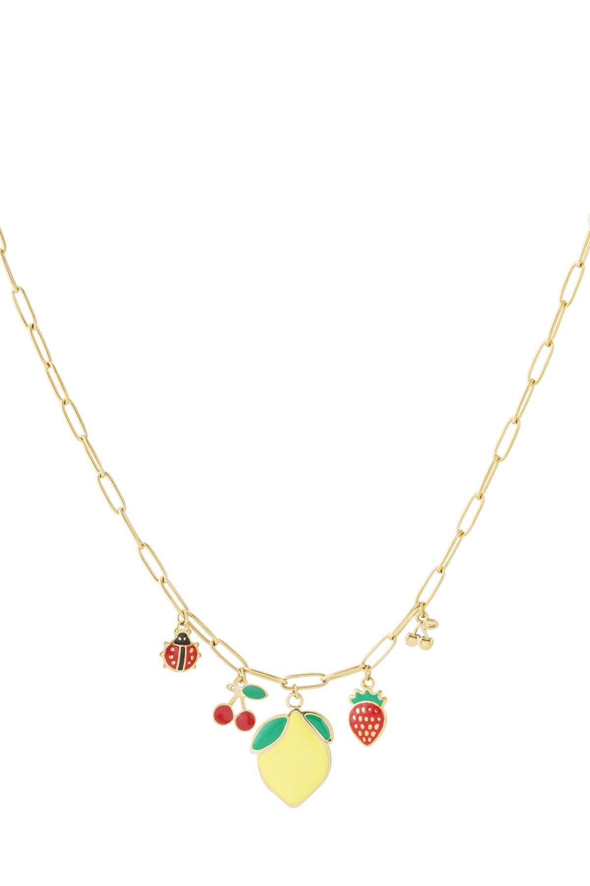 14K Gold Plated Fruit Pendant Necklace for Spring/Summer