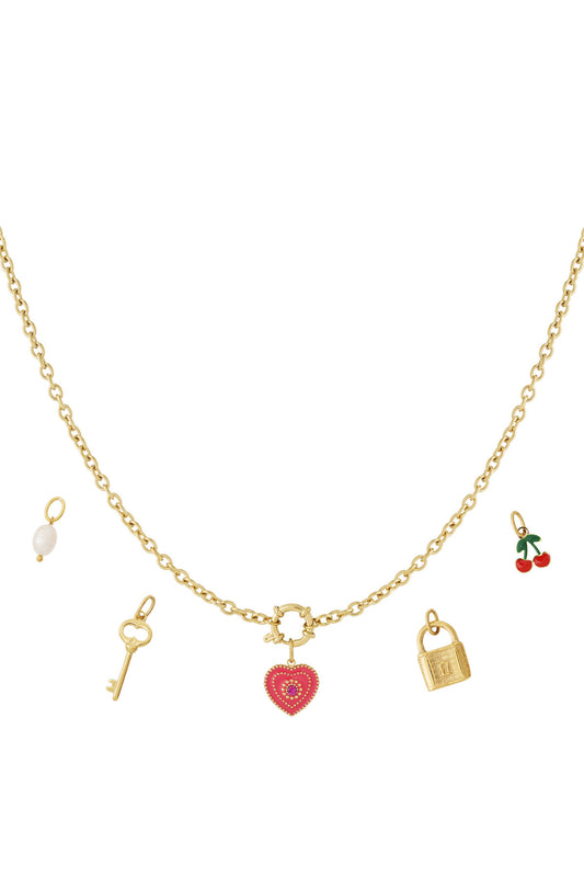 Elegant 14K Gold Plated Heart Pendant Necklace for Women