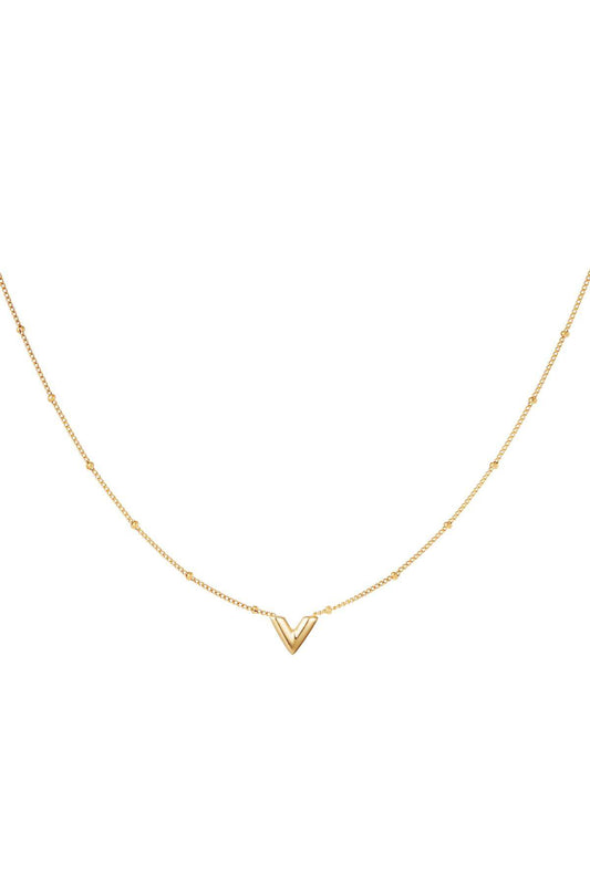 Elegant Stainless Steel Pendant Necklace - Silver & Gold