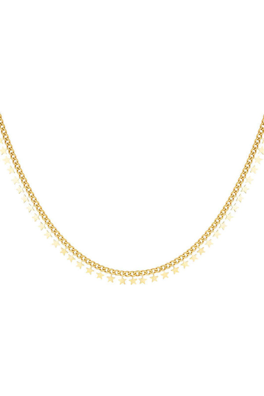 Elegant Stainless Steel Chain Necklace in Silver & Gold