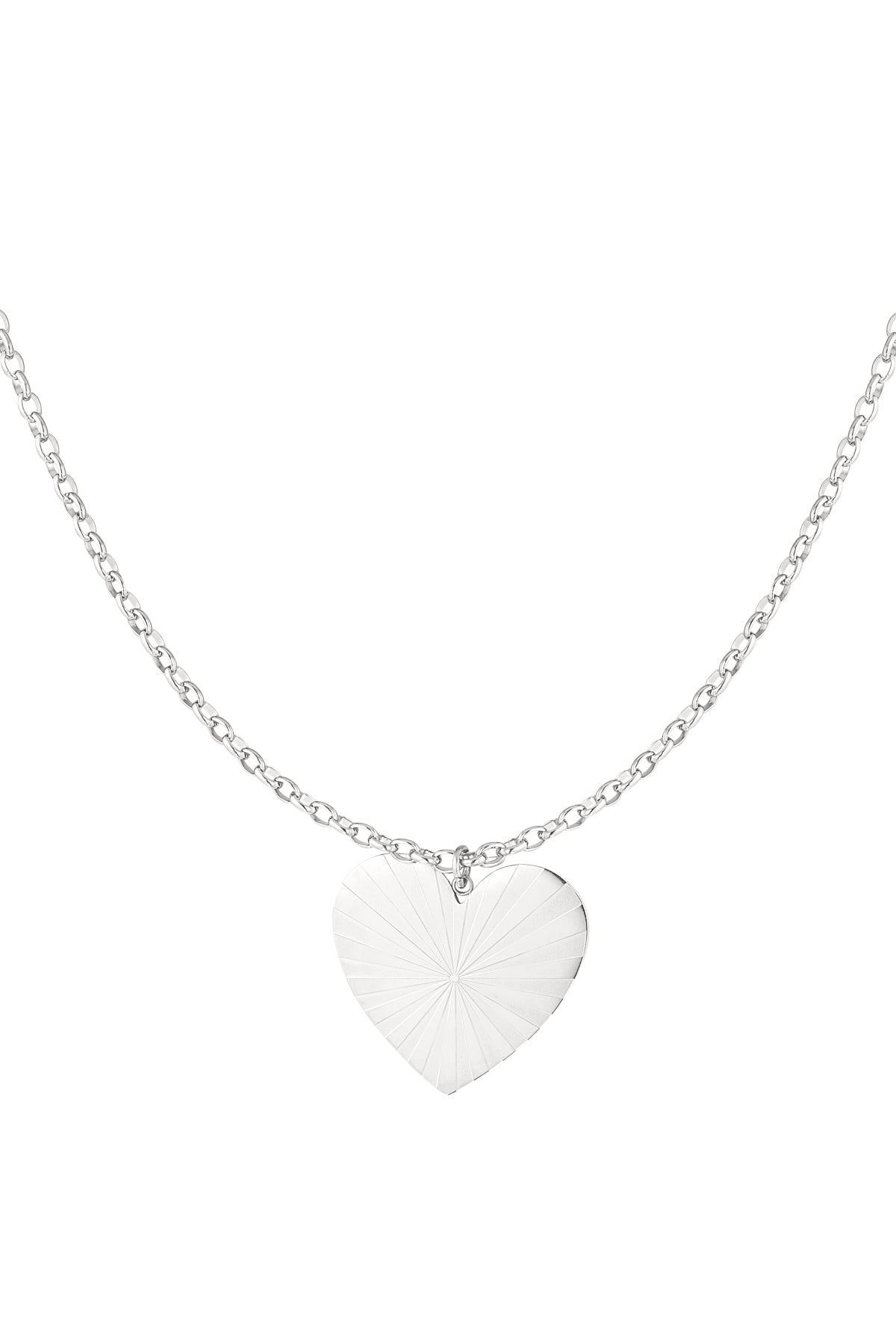 Elegant Heart Pendant Necklace - Timeless Silver & Gold