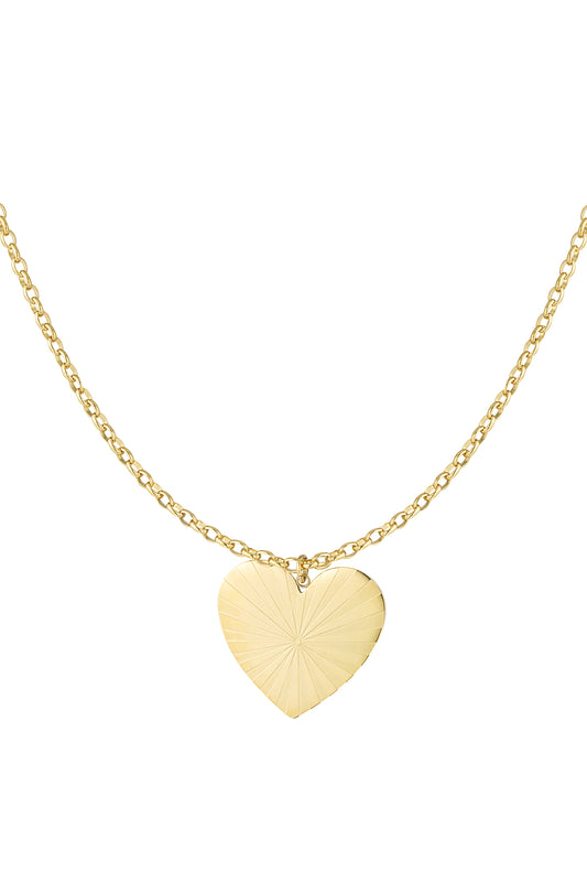 Elegant Heart Pendant Necklace - Timeless Silver & Gold
