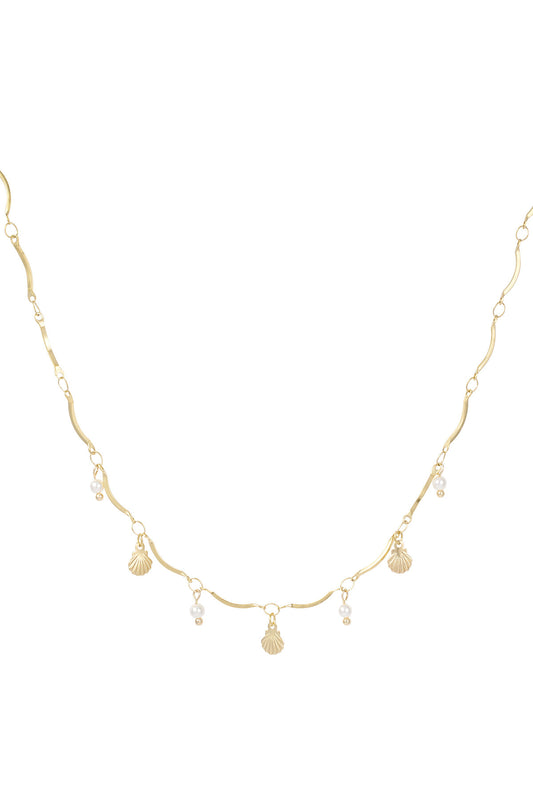 Elegant Gold Stainless Steel Pendant Necklace