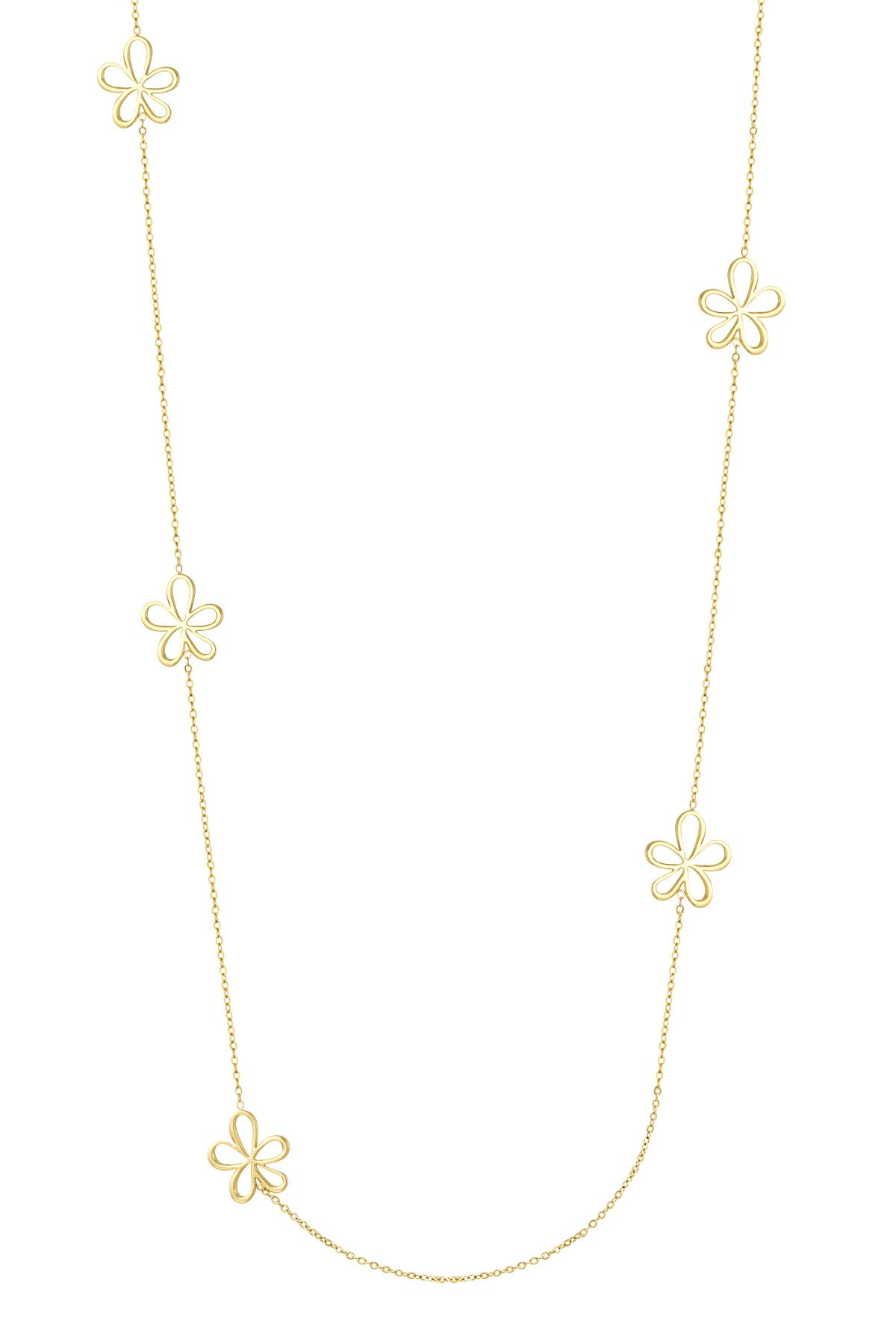 Elegant 70cm+ Stainless Steel Long Necklace, Silver & Gold
