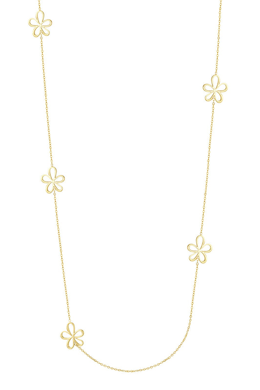Elegant 70cm+ Stainless Steel Long Necklace, Silver & Gold
