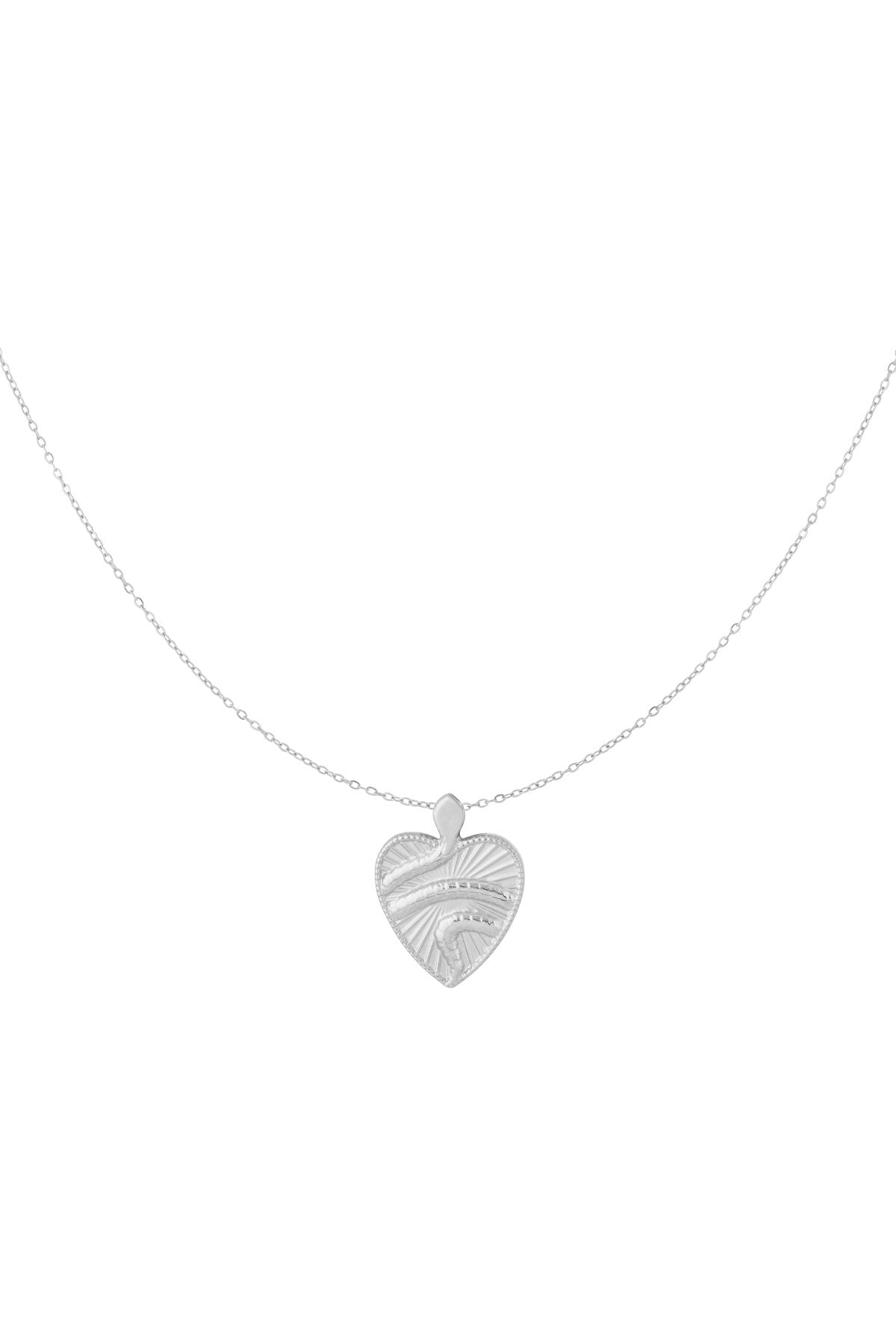 Elegant Heart Pendant Necklace - Timeless Silver & Gold