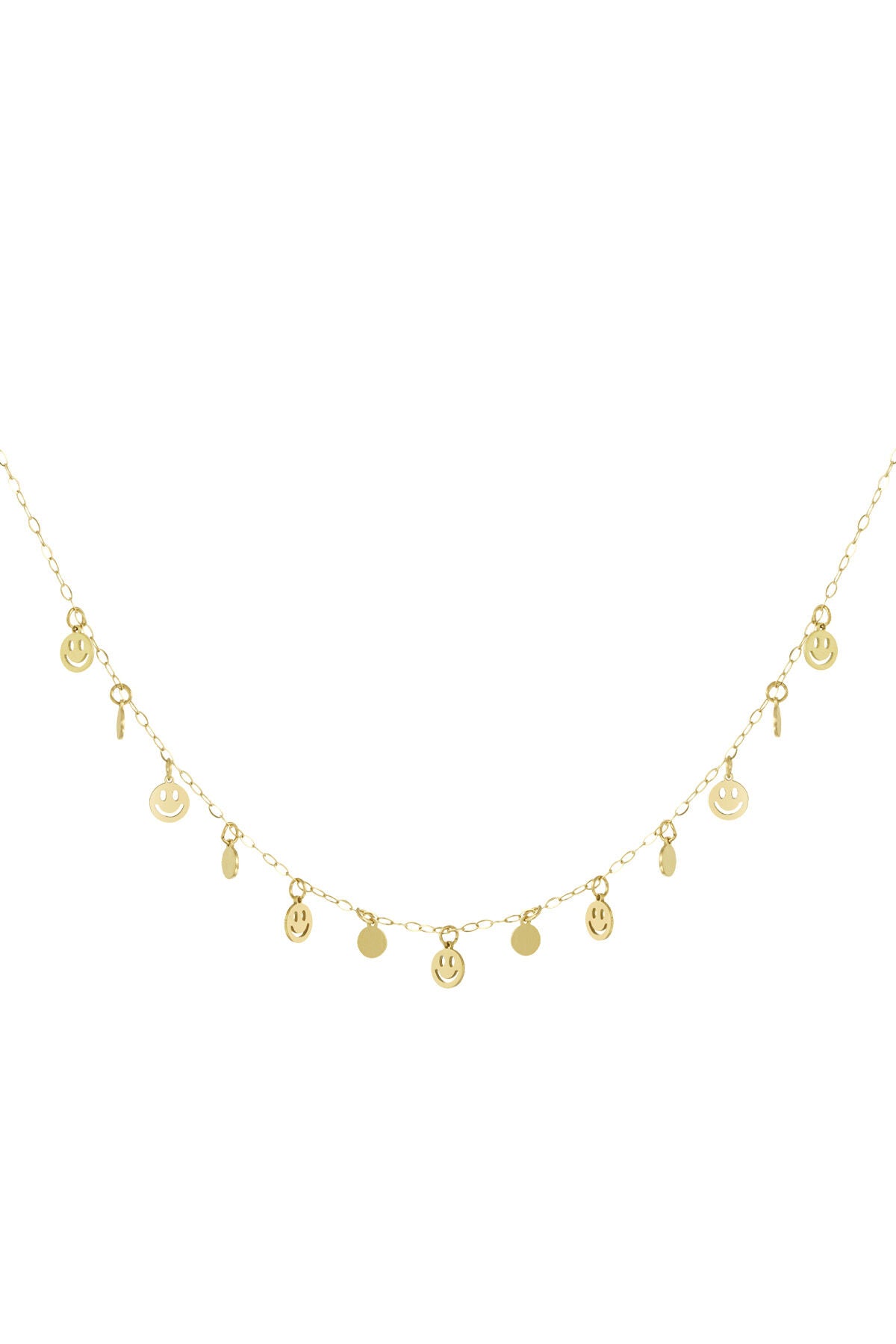 Stylish Smiling Face Pendant Necklace for Everyday Wear