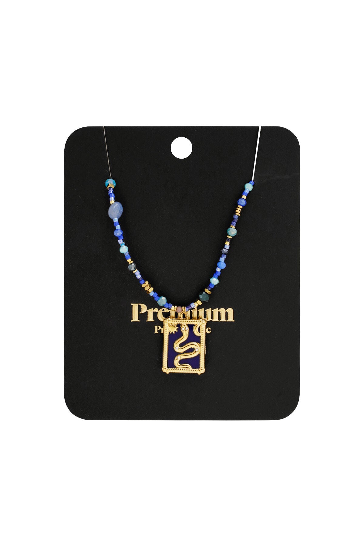 Chic Blue Beaded Necklace for Women - Spring/Summer Statement
