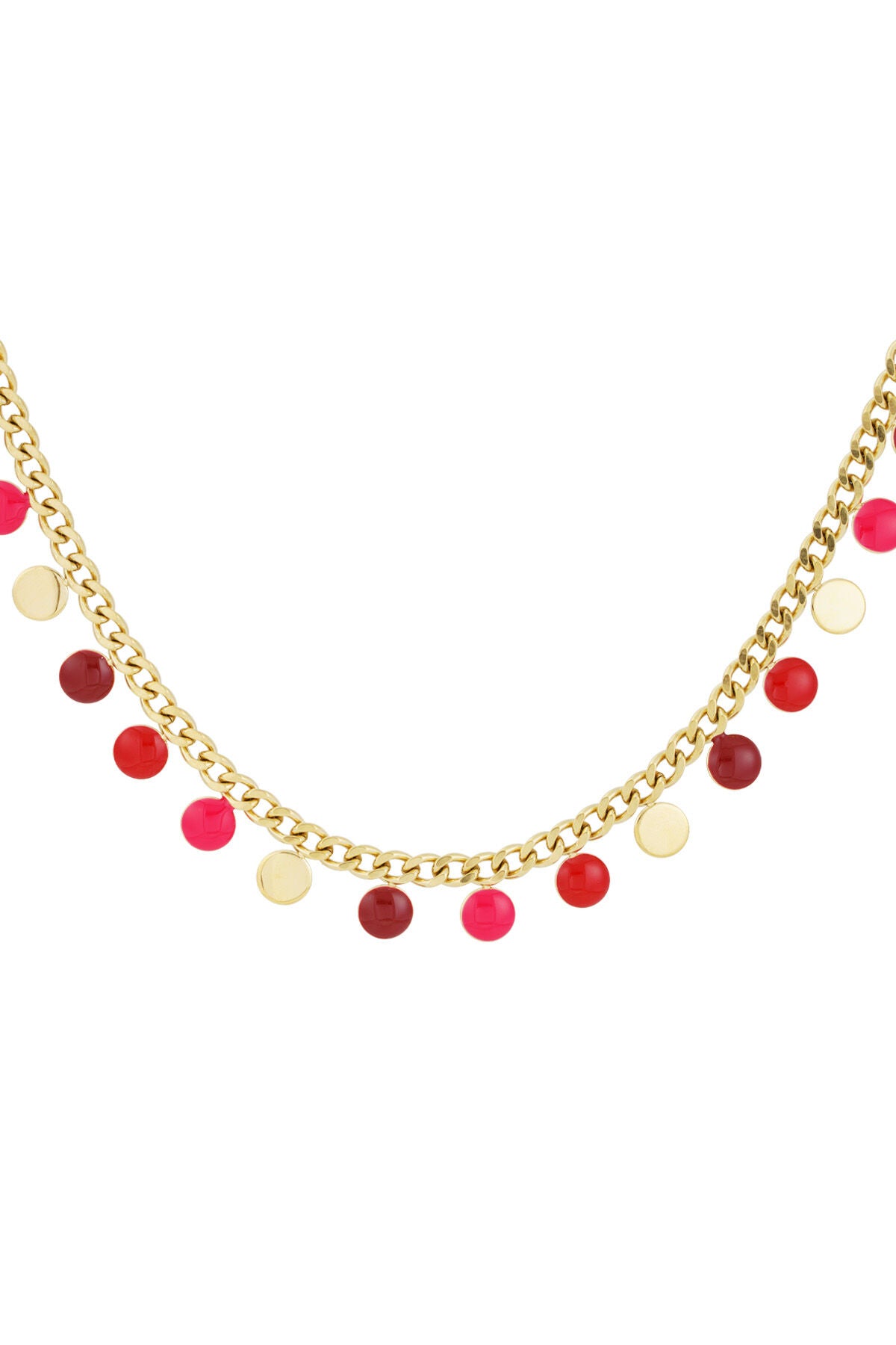 Stylish Gold-Toned Circle Pendant Necklace for Women