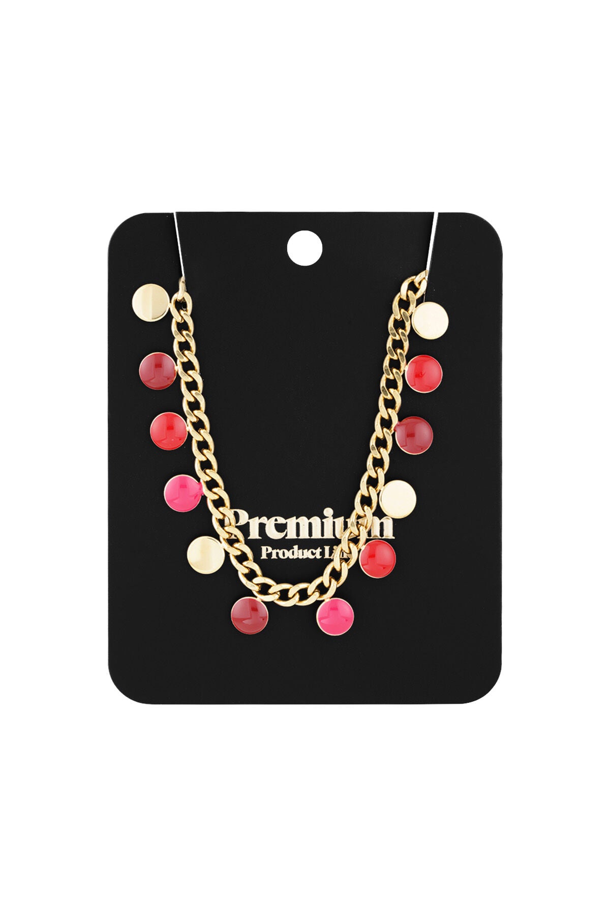Stylish Gold-Toned Circle Pendant Necklace for Women