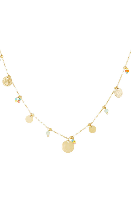 Elegant Gold Circle Pendant Necklace for Women