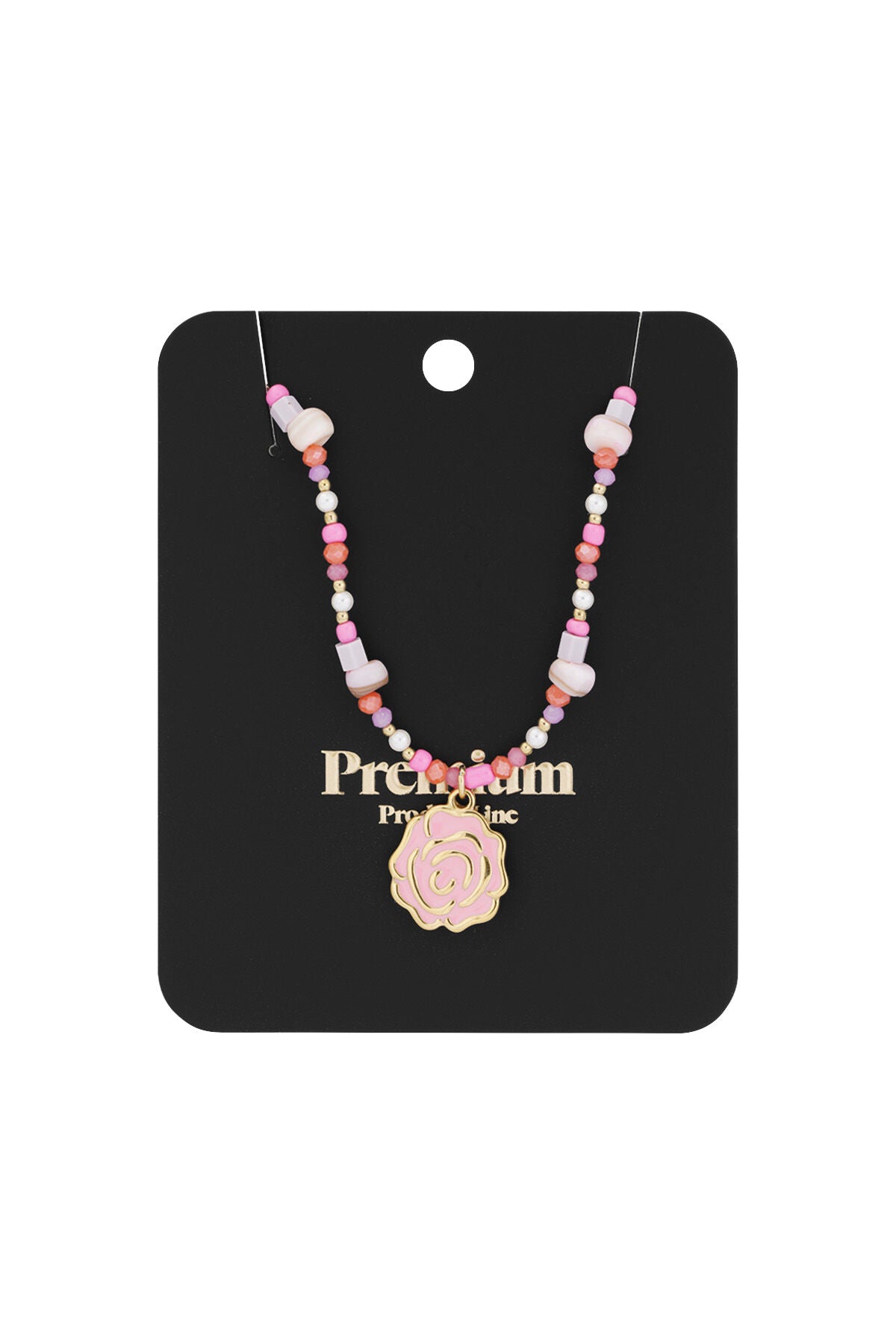 Elegant Pink Beaded Necklace for Spring/Summer