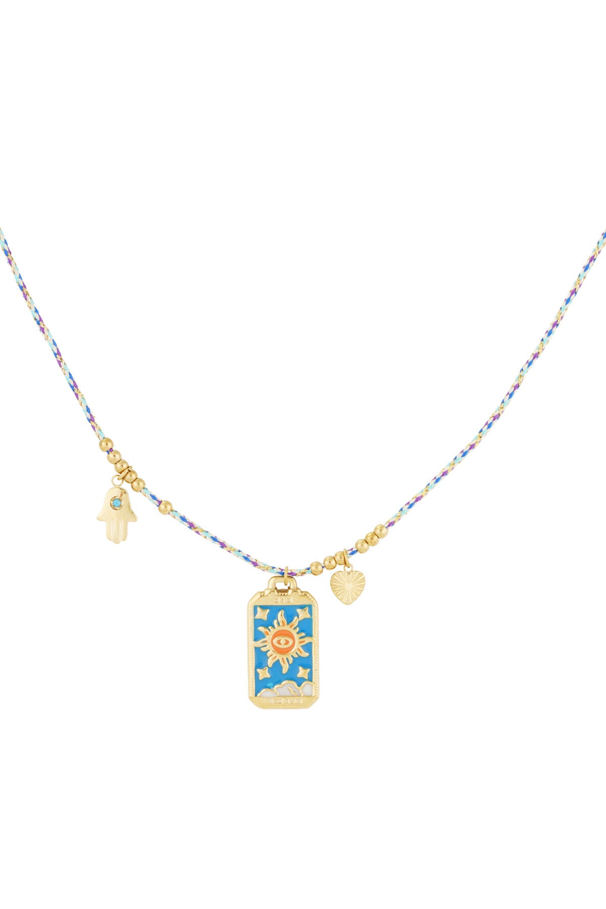 Elegant Blue Braided Necklace for Spring/Summer