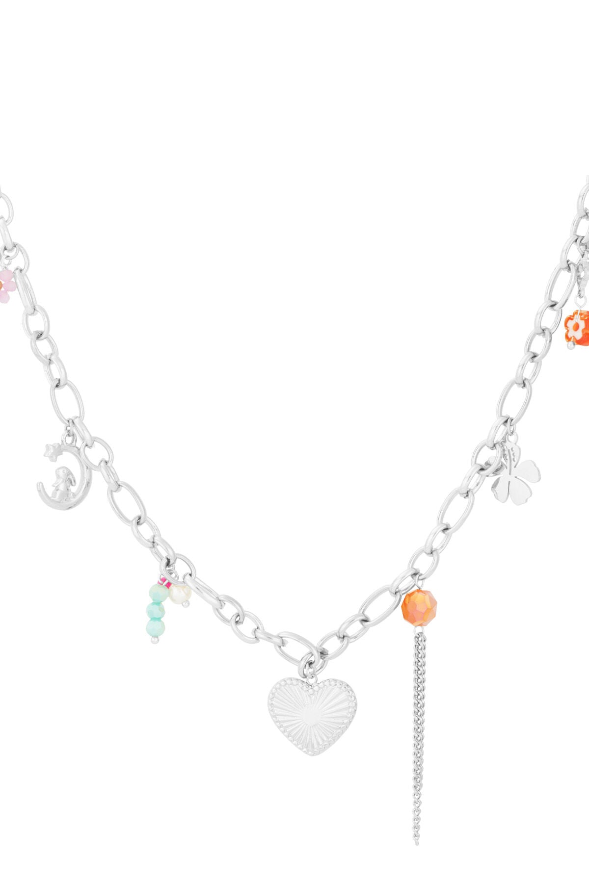 Elegant Flower Heart Pendant Necklace for Women