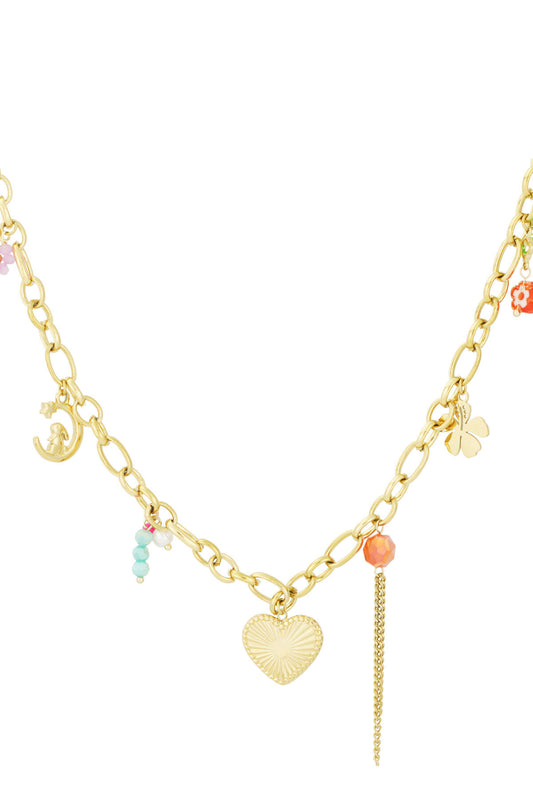 Elegant Flower Heart Pendant Necklace for Women