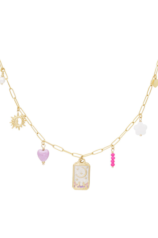 Elegant Flower Heart Pendant Necklace, Spring/Summer Must-Have