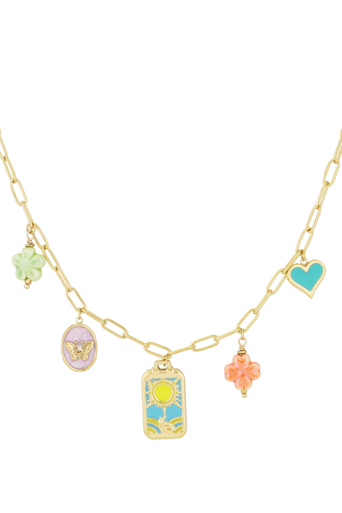 Elegant Gold-Toned Stainless Steel Necklace for Women