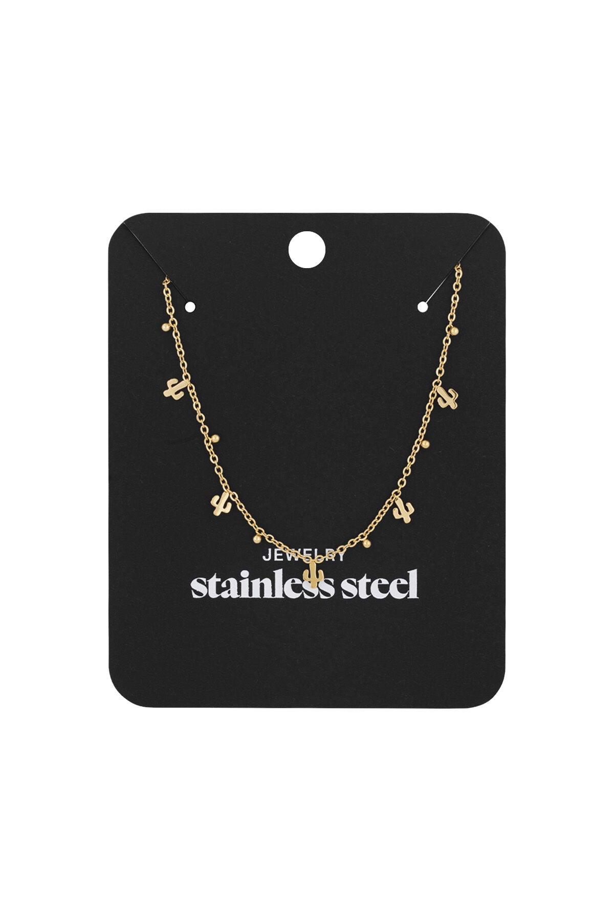 Elegant Stainless Steel Fruit Necklace - Silver & Gold