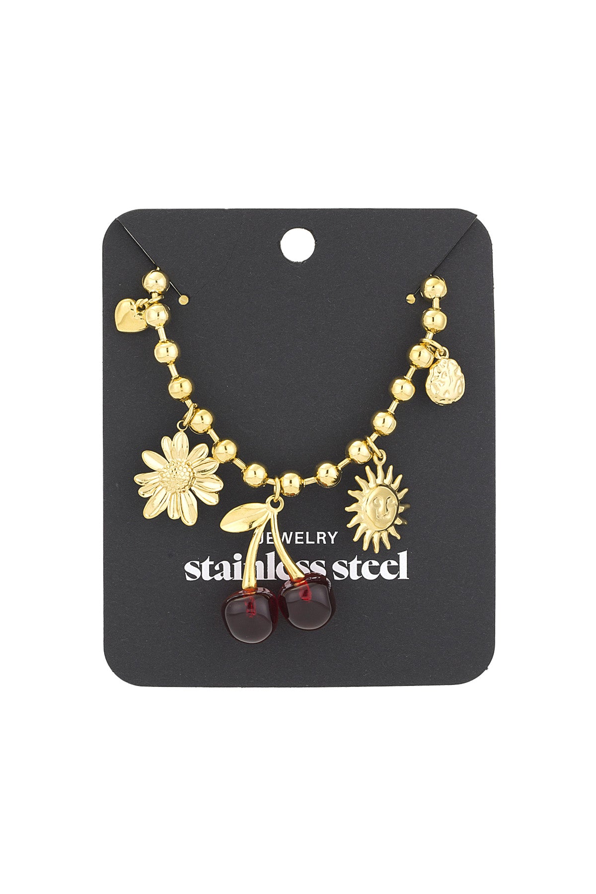 Elegant Cherry Pendant Necklace for Spring/Summer