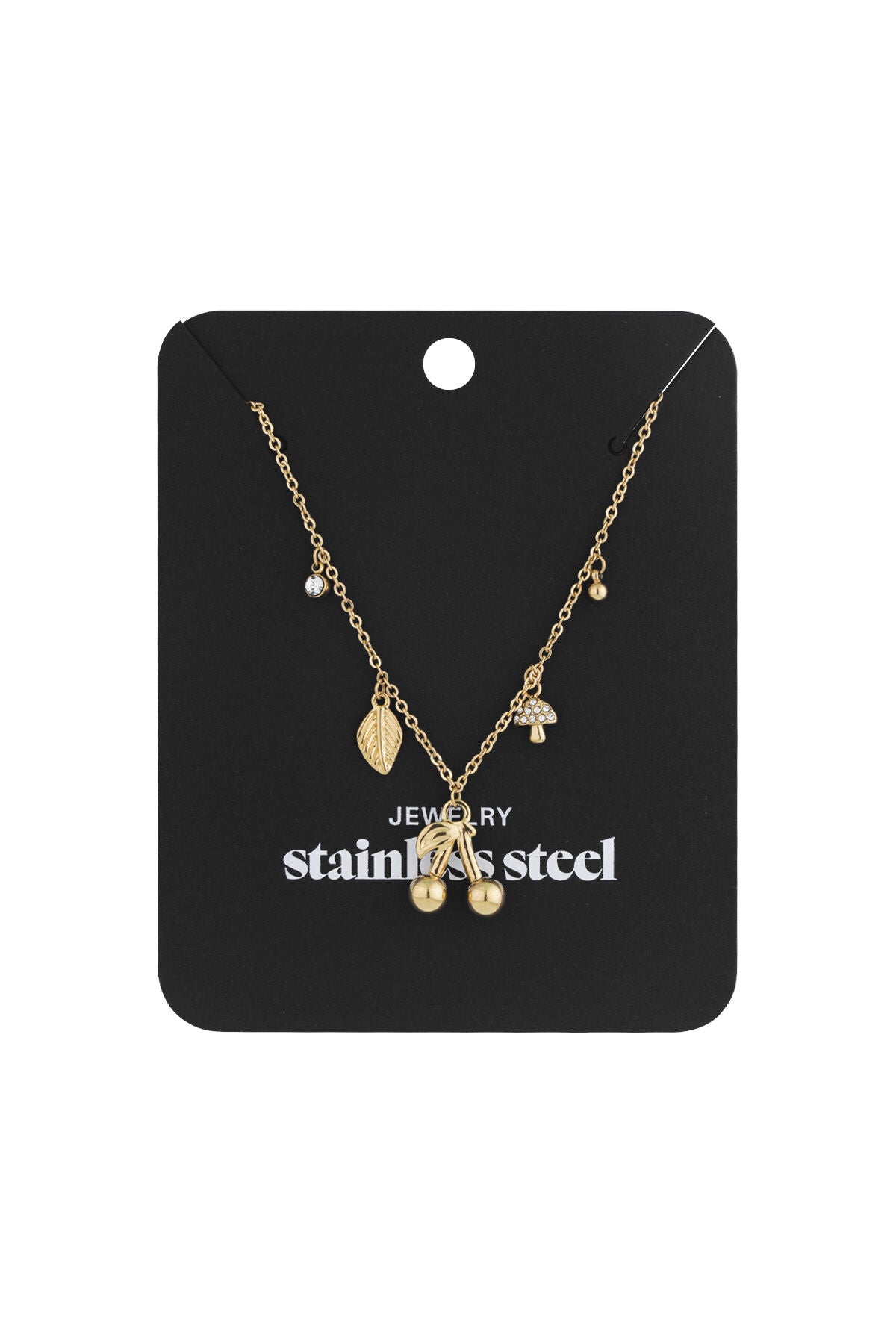 Charming Gold Color Cherry Pendant Necklace
