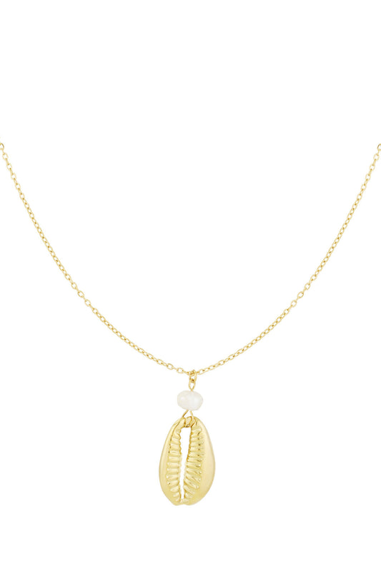 Elegant Stainless Steel Shell Pendant Necklace