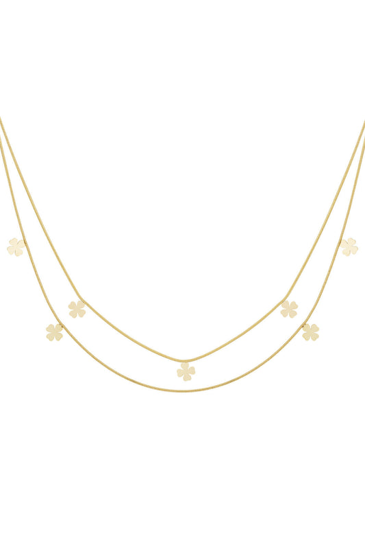 Stylish Multi-Layered Clover Necklace for Everyday Elegance