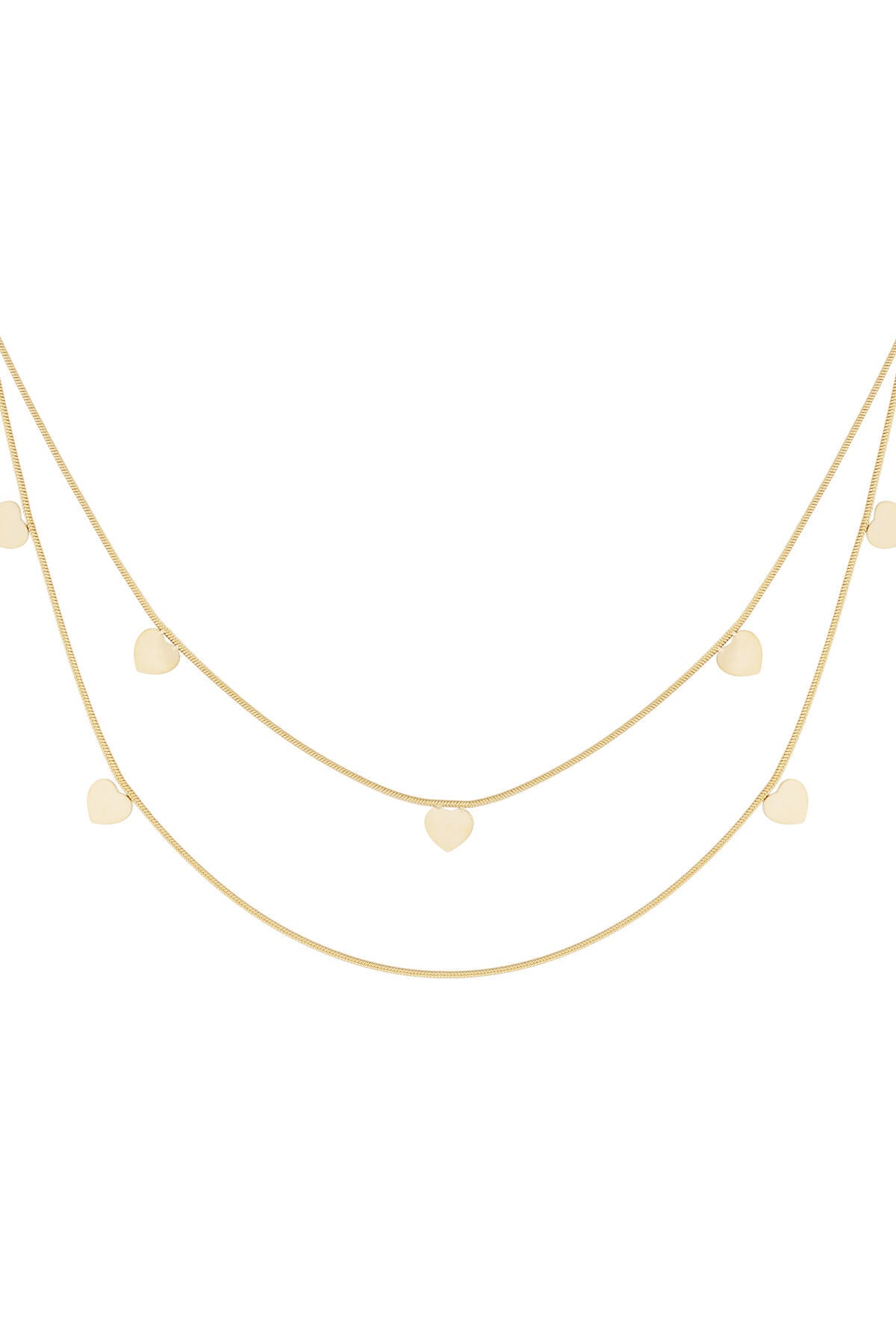 Elegant Multi-Layered Heart Necklace for Everyday Glam