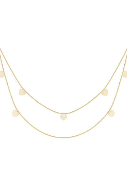 Elegant Multi-Layered Heart Necklace for Everyday Glam