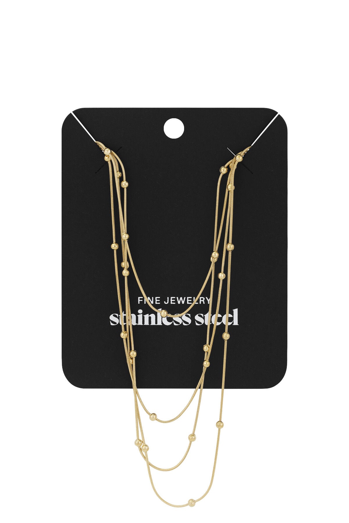 Elegant Layered Necklace in Silver, Gold, or Mixed Tones