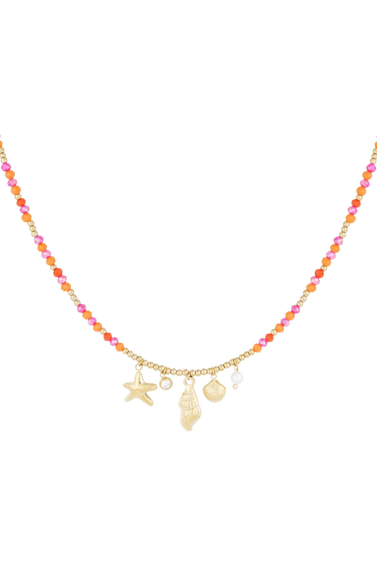 Elegant Gold Colored Beaded Necklace for Everyday Wear