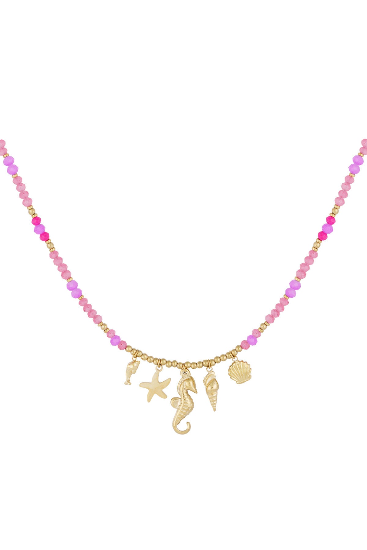 Elegant Fuchsia Beaded Necklace for Everyday Chic