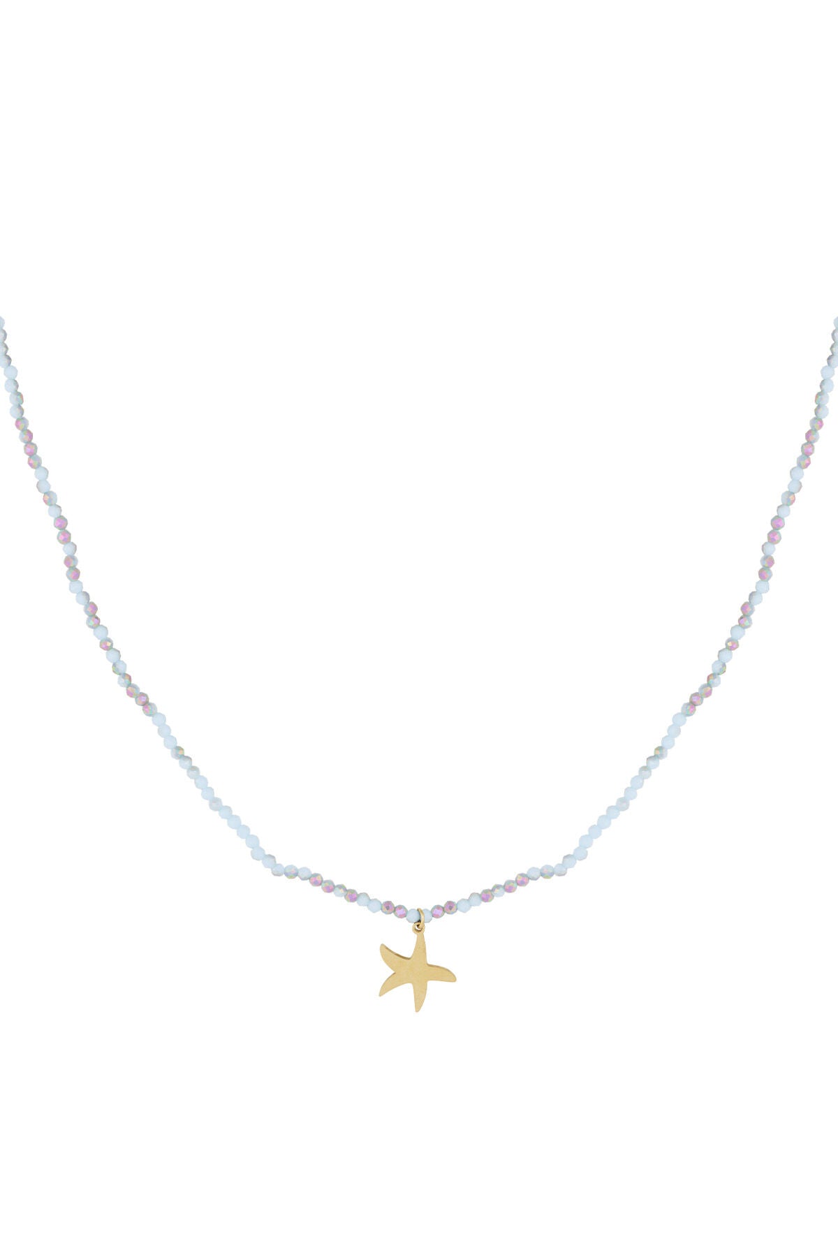 Elegant Light Blue Beaded Necklace for Casual Wear