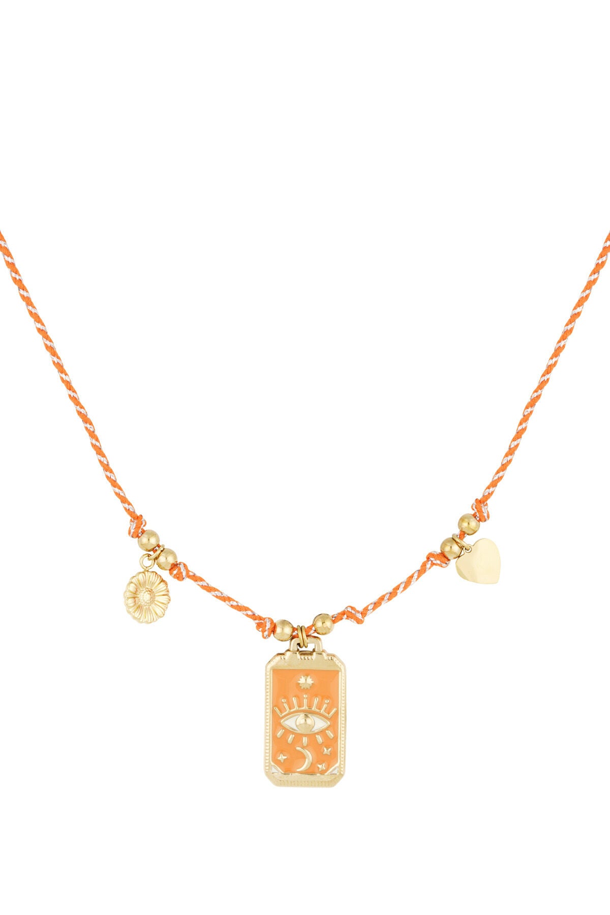 Stylish Orange Braided Necklace for Spring/Summer
