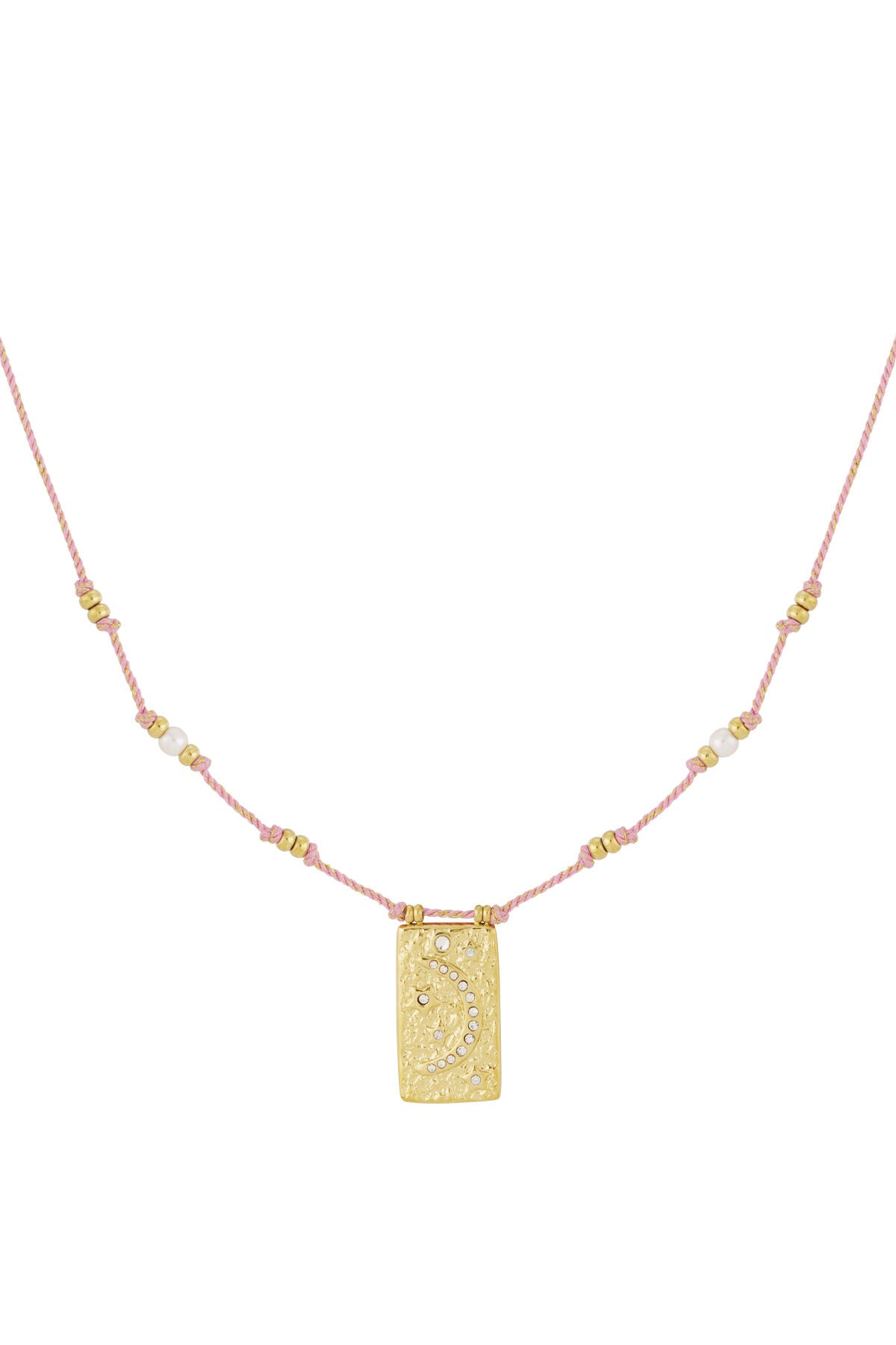 Elegant Braided Necklace in Orange and Fuchsia