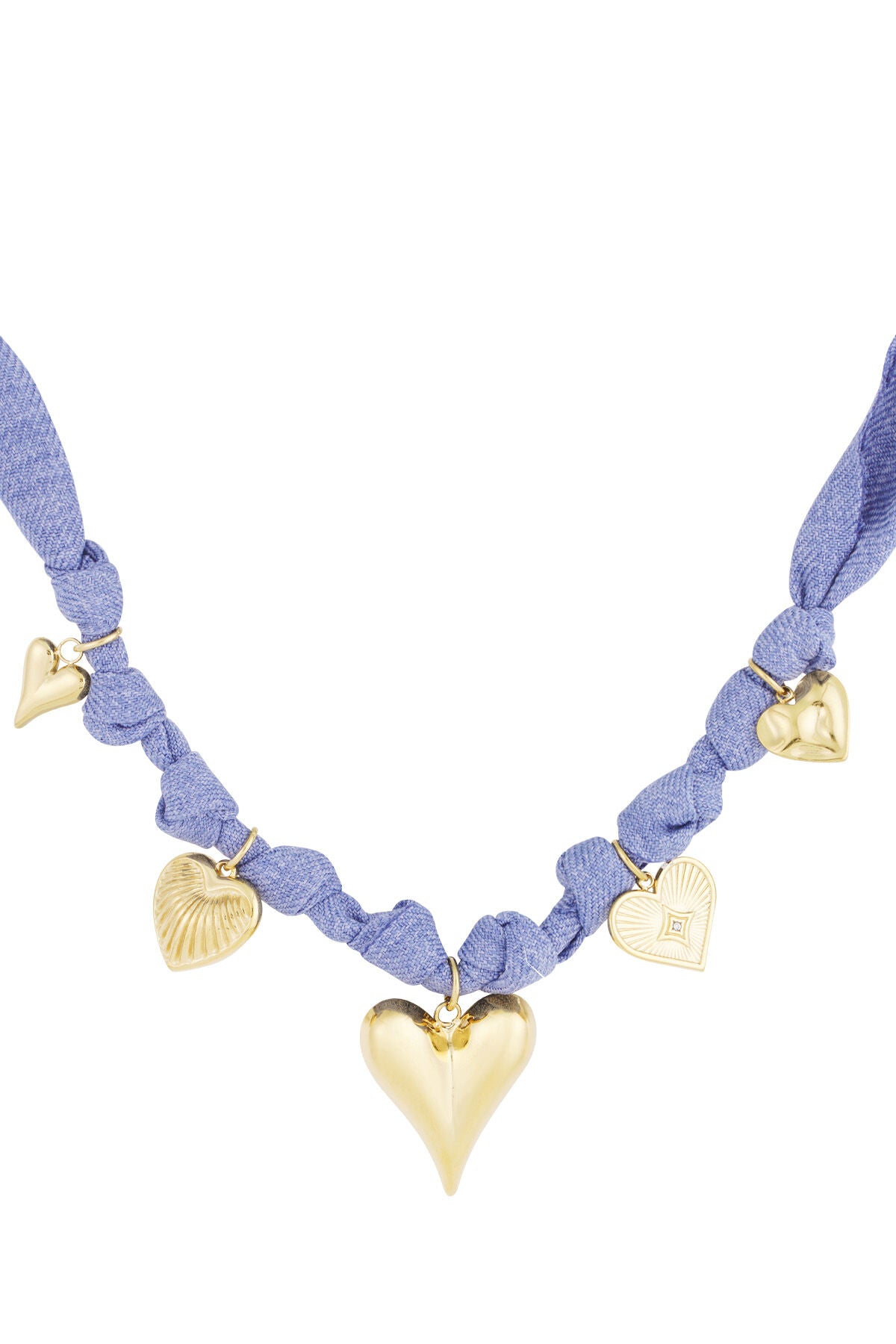 Elegant Braided Necklace in Blue & Fuchsia for Summer