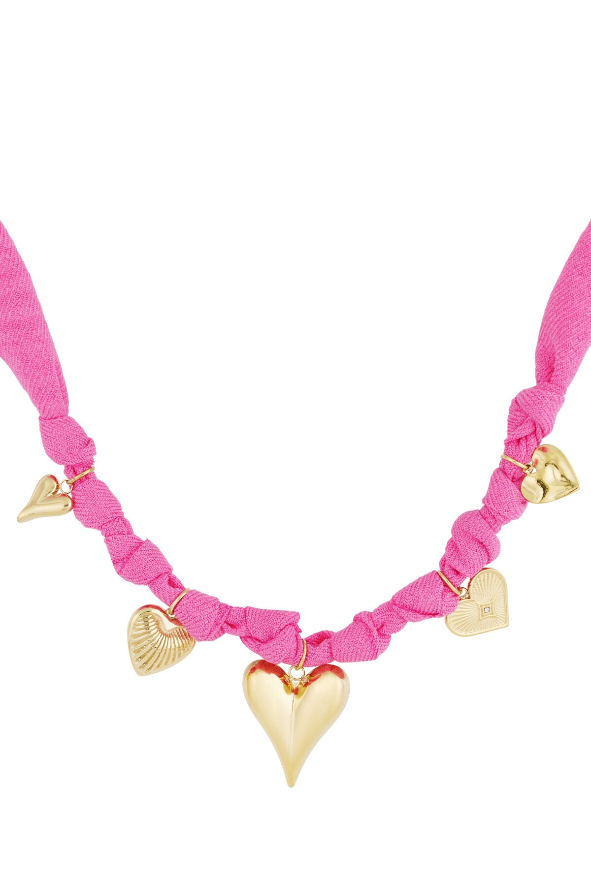 Elegant Braided Necklace in Blue & Fuchsia for Summer