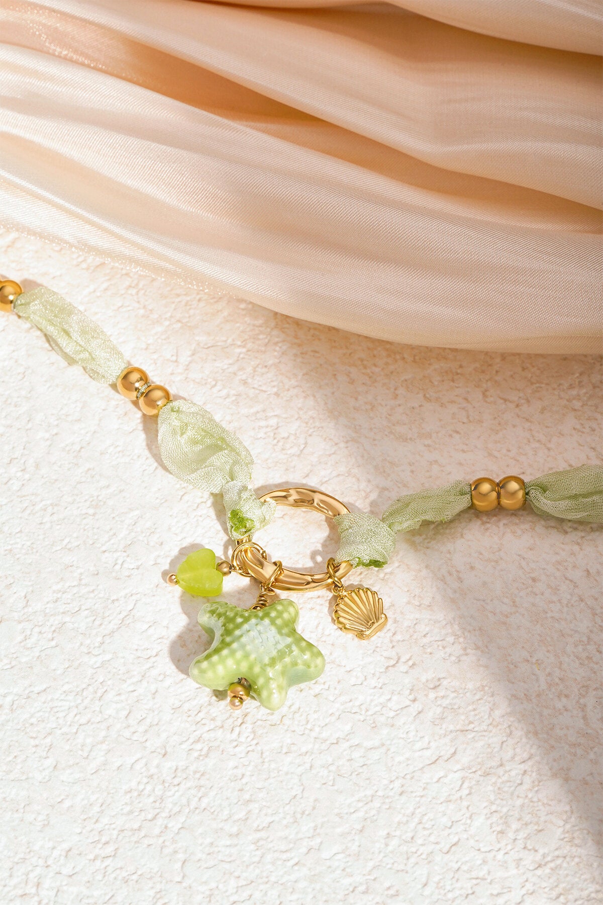 Elegant Green Braided Necklace for Women