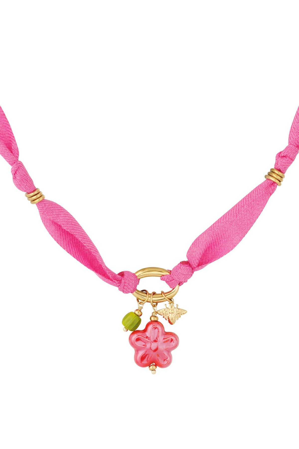 Fuchsia Braided Necklace for Spring/Summer Casual Wear
