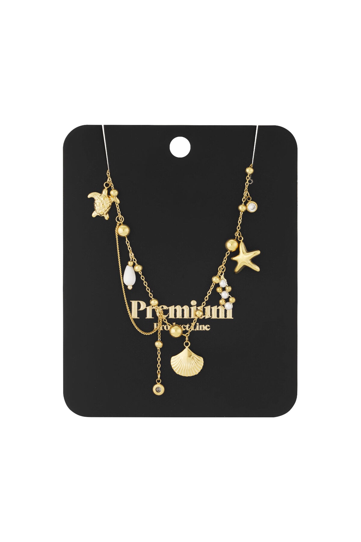 Elegant Oceanic Style Necklace for Women - Silver & Gold