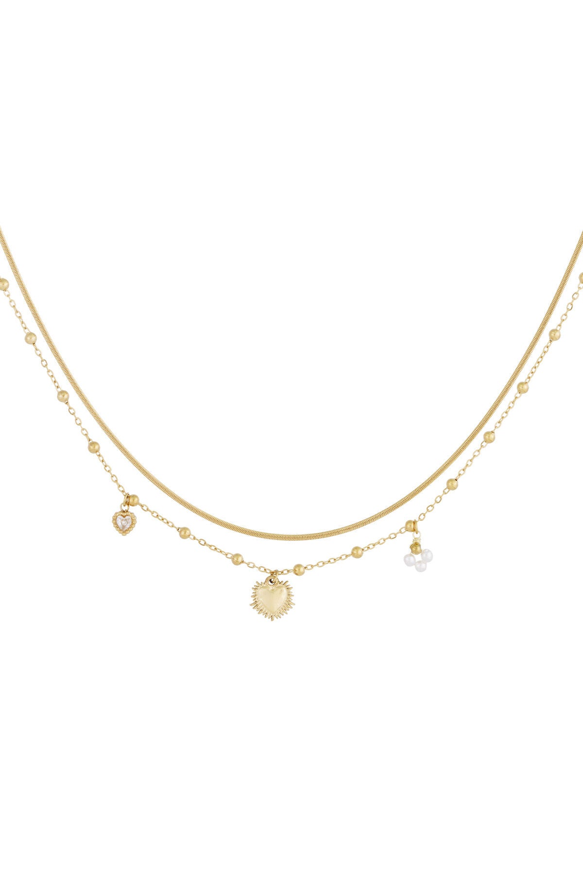 Elegant Multi-Layered Heart Necklace for Everyday Glam