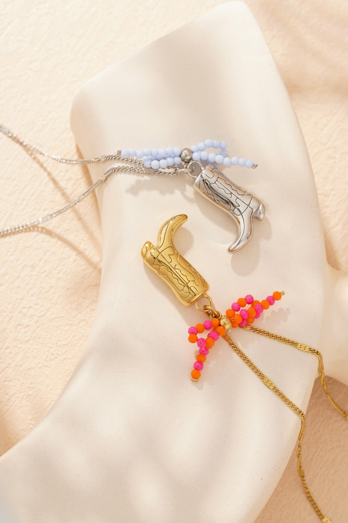 Elegant Silver & Gold Color Cartoon Pendant Necklace
