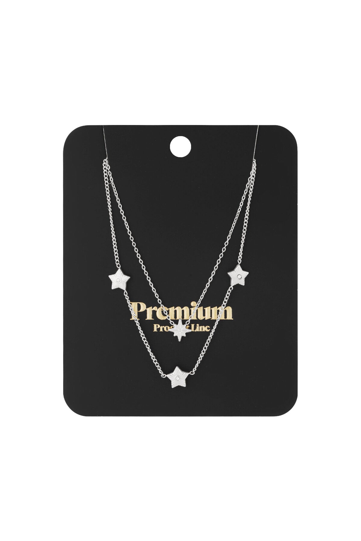 Elegant Star Multi-Layered Necklace for Women - Silver & Gold