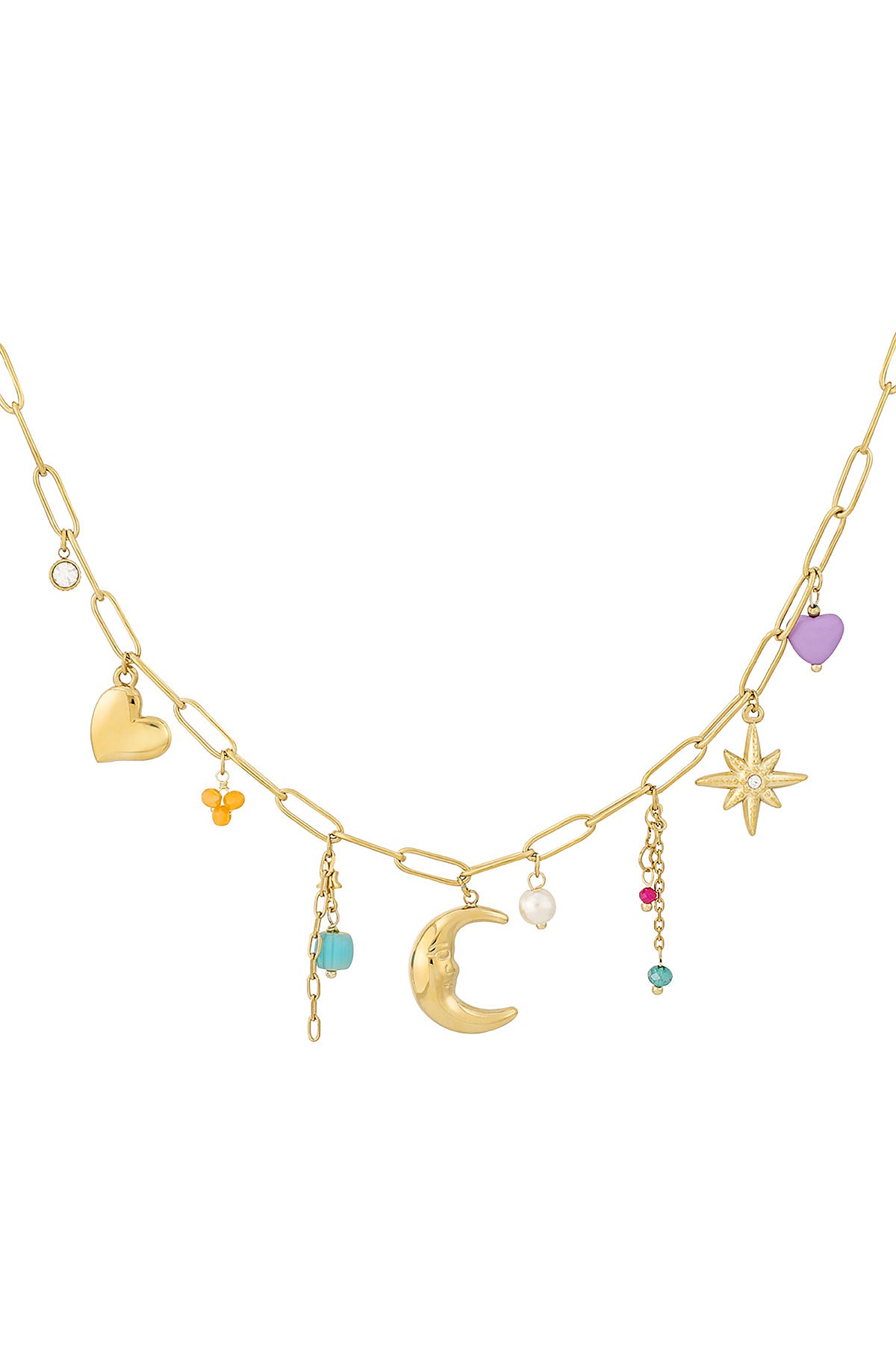Elegant Gold Color Simple Pendant Necklace for Women