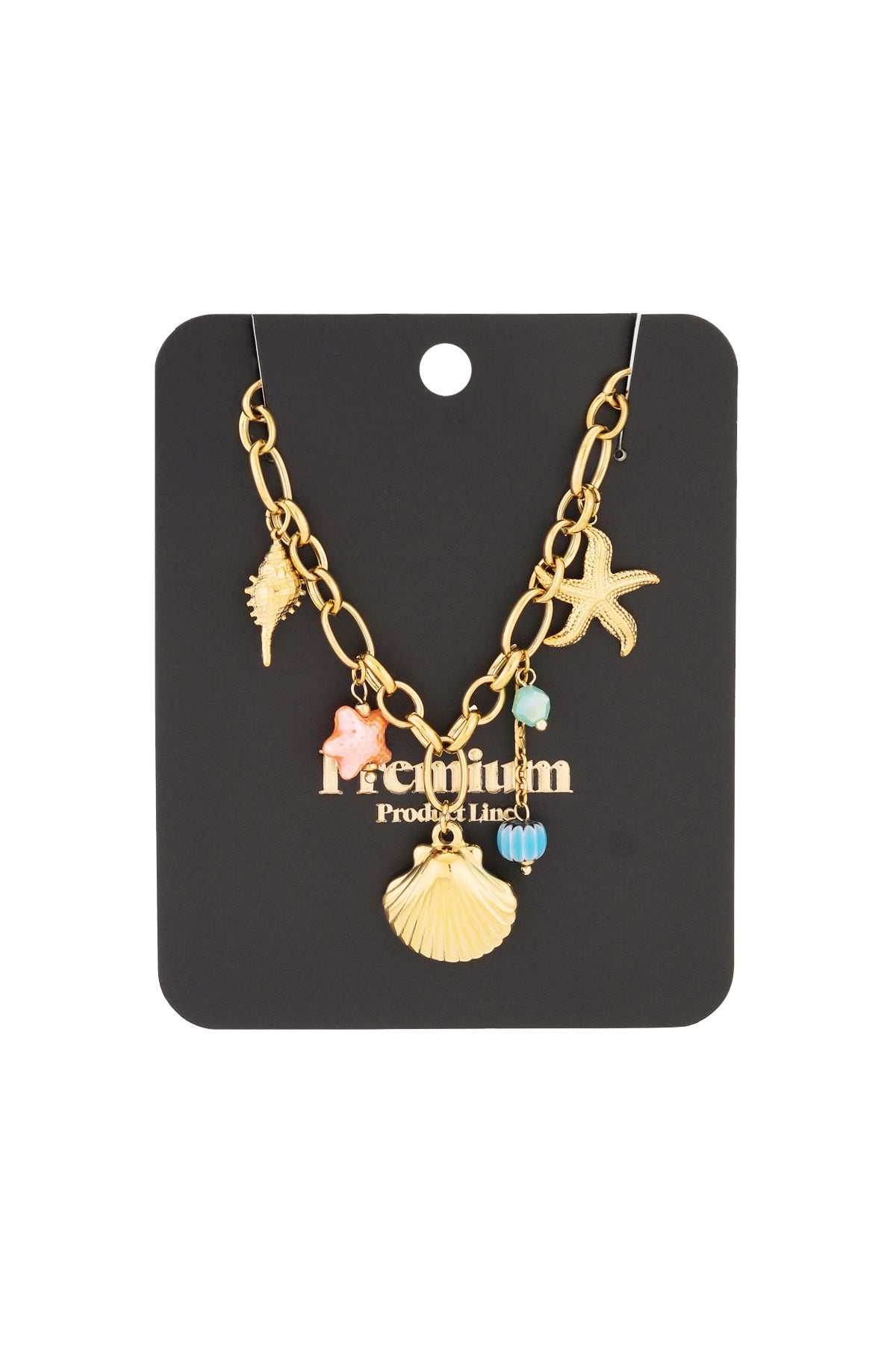 Elegant Gold-Toned Short Necklace for Spring/Summer