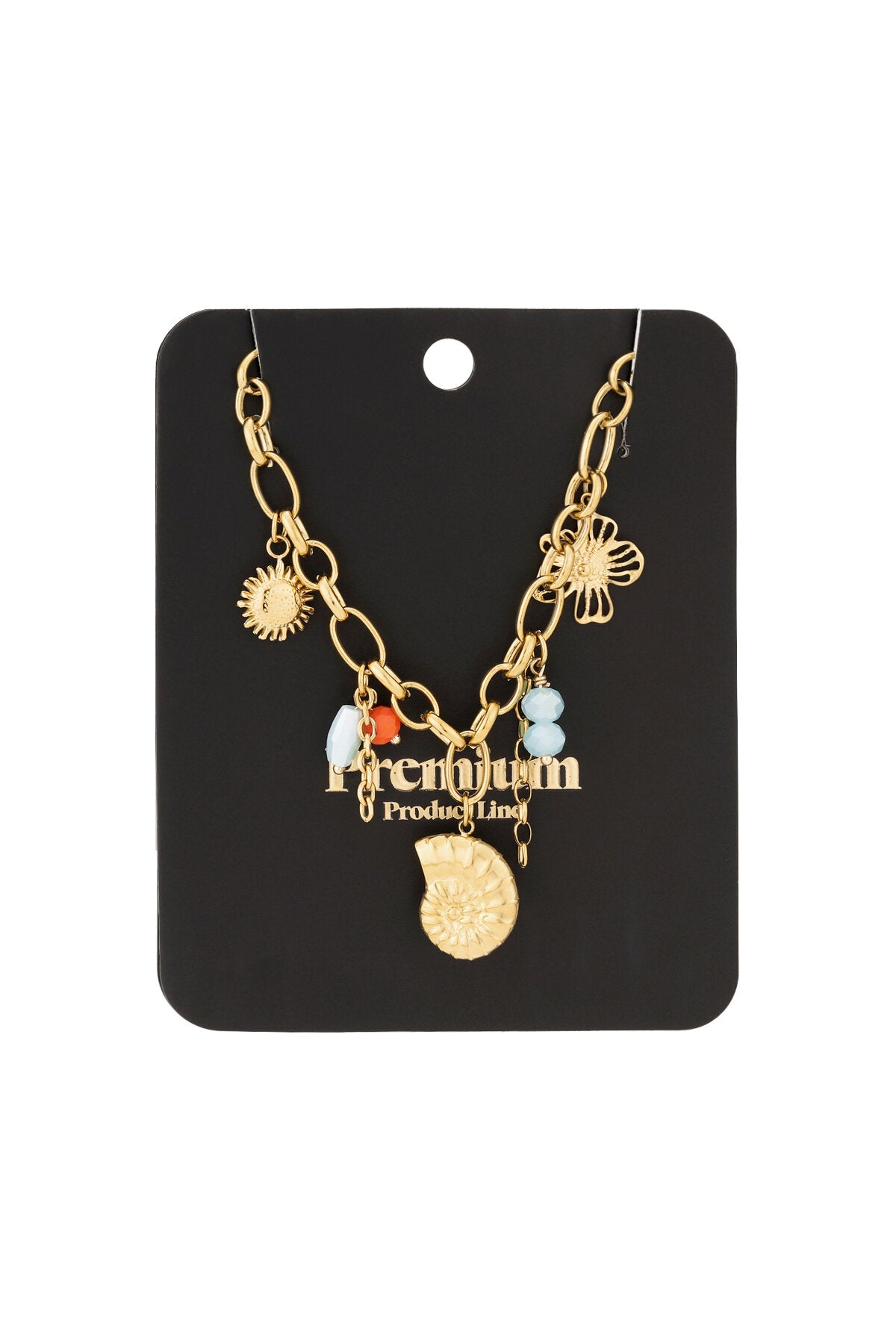 Elegant Gold Color Stainless Steel Oceanic Necklace