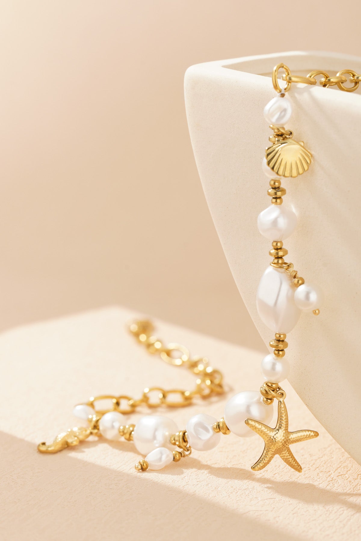 Elegant Gold-Plated Beaded Necklace for Everyday Chic