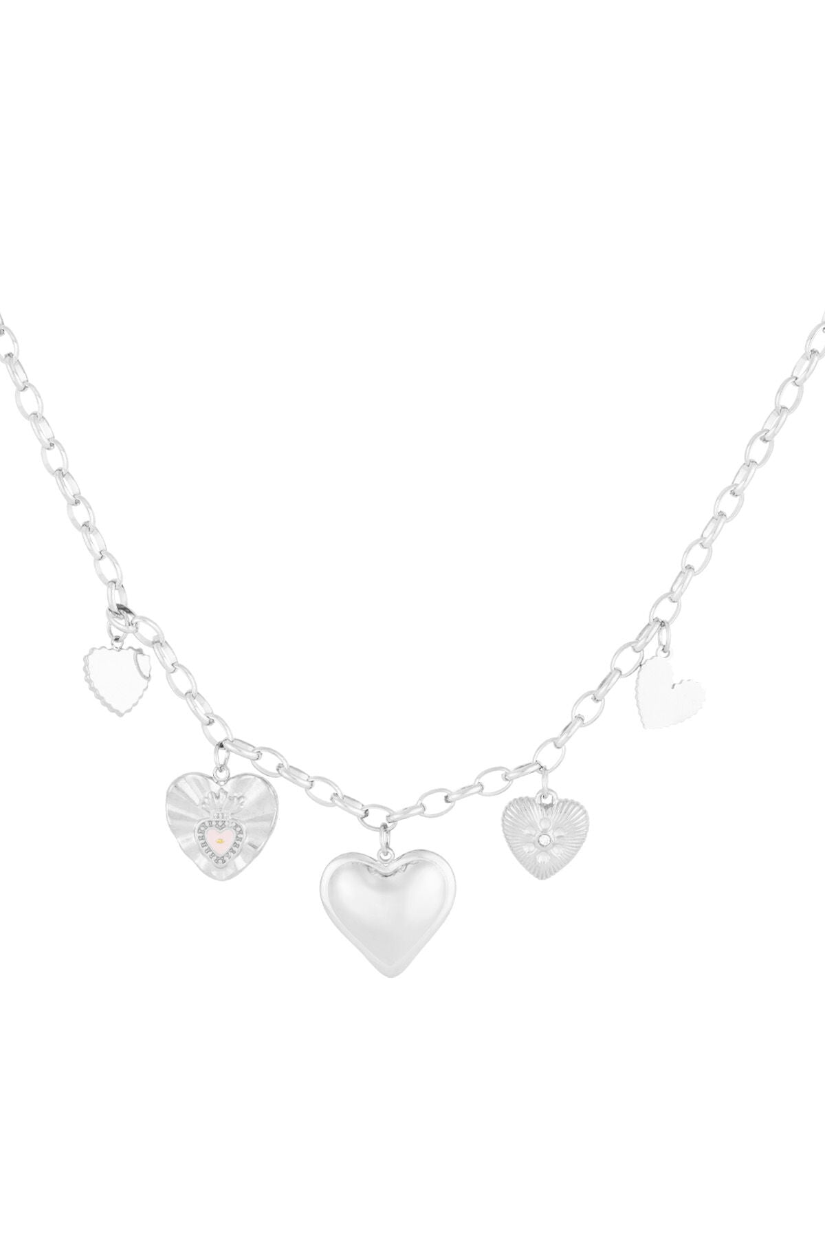 Elegant Heart Pendant Necklace - Timeless Silver & Gold
